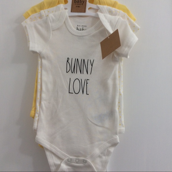 Rae Dunn baby set of 3 onesies - Picture 1 of 6